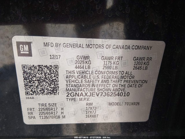 Chevrolet EQUINOX LT 2018 2GNAXJEV7J6254010 Image 9