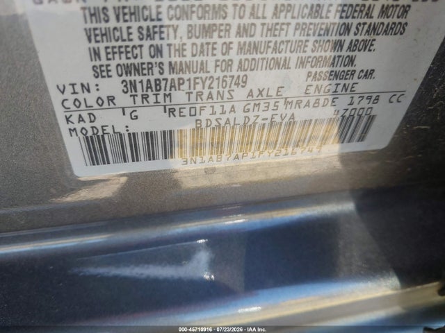 Nissan SENTRA SV 2015 3N1AB7AP1FY216749 Image 9