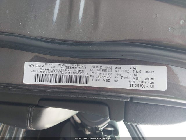 45711143 :رقم المزاد ، 1C4RJFBG4KC638531 vin ، 2019 Jeep Grand Cherokee Limited 4x4 مزاد بيع