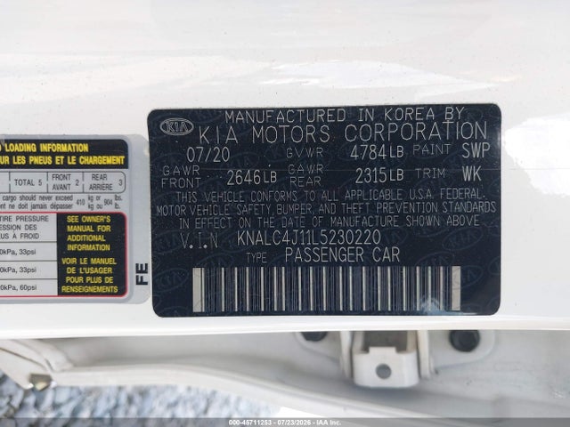 KIA Cadenza Limited 2020 KNALC4J11L5230220 Image 9