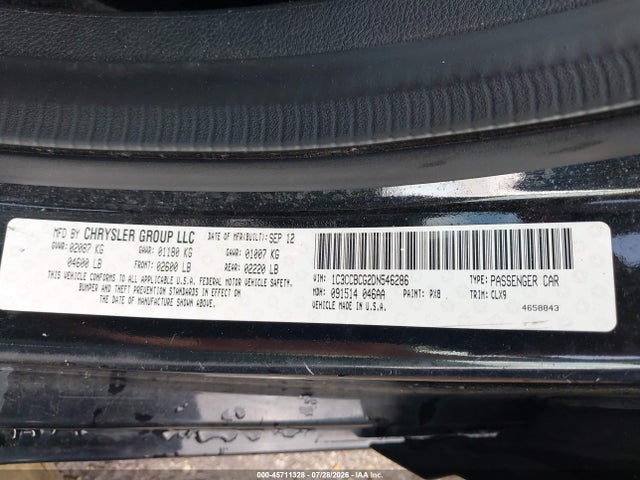 Aukcja sprzedaży 2013 Chrysler 200 Limited, vin: 1C3CCBCG2DN546286, numer aukcji: 45711328