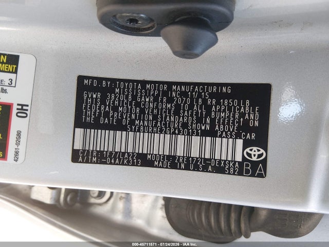 Toyota Corolla S Premium 2016 5YFBURHE2GP430131 Image 9