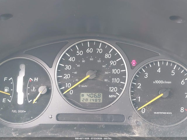 Aukcja sprzedaży 2002 Subaru Impreza 2.5rs, vin: JF1GD675X2H515685, numer aukcji: 45711839