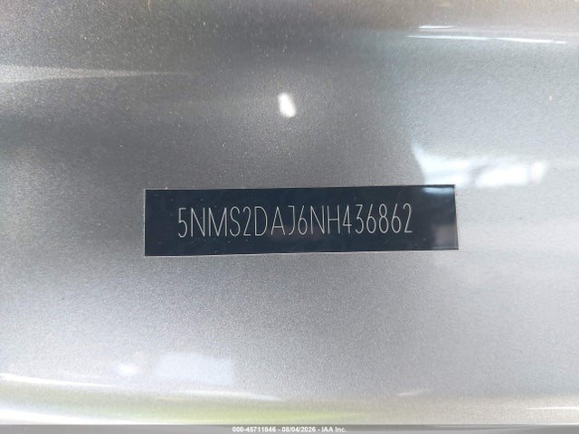 2022 Hyundai Santa Fe Sel მანქანა იყიდება აუქციონზე, vin: 5NMS2DAJ6NH436862, აუქციონის ნომერი: 45711846