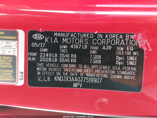 KIA Soul ! 2018 KNDJX3AA0J7519907 Image 9