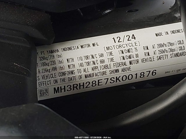 Yamaha Mtn320 A 2025 MH3RH28E7SK001876 Image 10