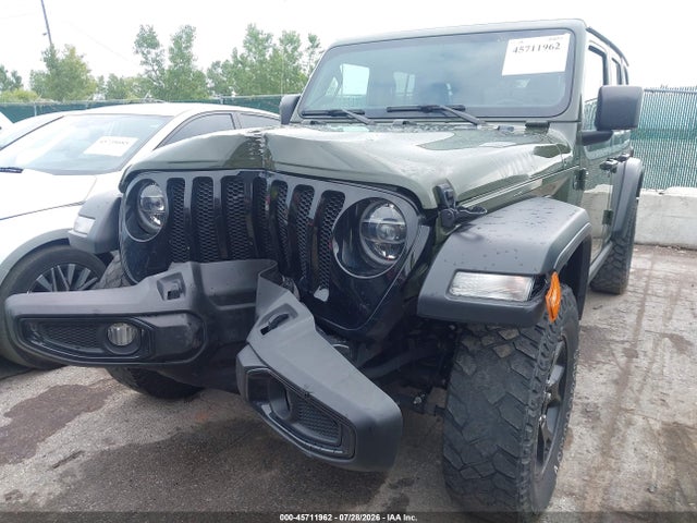 45711962 :رقم المزاد ، 1C4HJXDG8MW608898 vin ، 2021 Jeep Wrangler Unlimited Willys 4x4 مزاد بيع