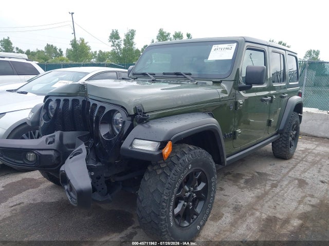 45711962 :رقم المزاد ، 1C4HJXDG8MW608898 vin ، 2021 Jeep Wrangler Unlimited Willys 4x4 مزاد بيع