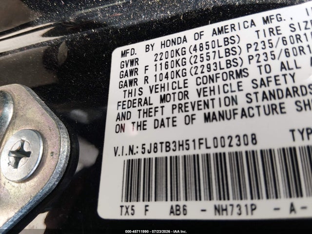 Продаж на аукціоні авто 2015 Acura Rdx, vin: 5J8TB3H51FL002308, номер лоту: 45711990