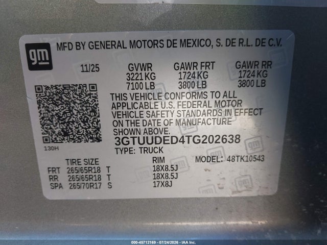 GMC SIERRA 1500 2026 3GTUUDED4TG202638 Image 9