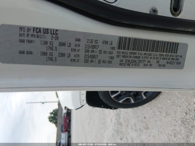 2020 Jeep Compass Trailhawk 4x4 მანქანა იყიდება აუქციონზე, vin: 3C4NJDDB4LT207777, აუქციონის ნომერი: 45712180