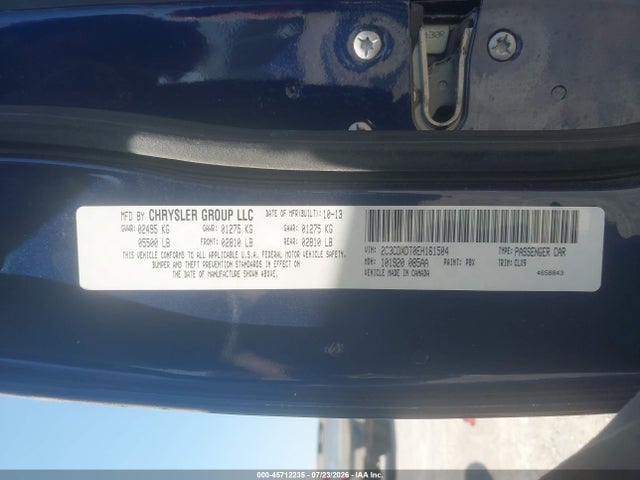 2014 Dodge Charger R/t Max მანქანა იყიდება აუქციონზე, vin: 2C3CDXDT0EH161504, აუქციონის ნომერი: 45712235