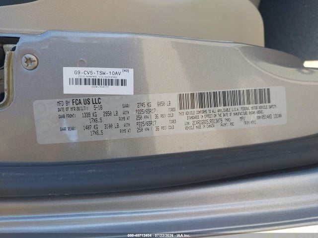 Dodge Grand Caravan Se 2018 2C4RDGBG5JR313079 Image 9