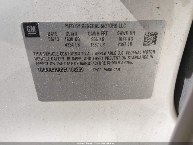 Cadillac Ats Standard 2014 1G6AA5RA8E0104269 Image 9