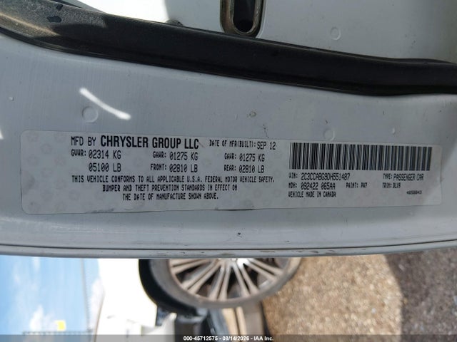 Продажа на аукционе авто 2013 Chrysler 300 300s, vin: 2C3CCABG9DH551487, номер лота: 45712575