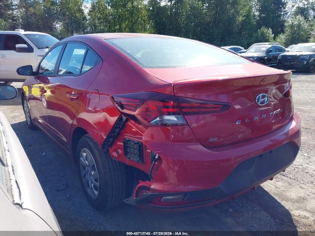 45712745 :رقم المزاد ، 5NPD74LF5KH493880 vin ، 2019 Hyundai Elantra Se مزاد بيع