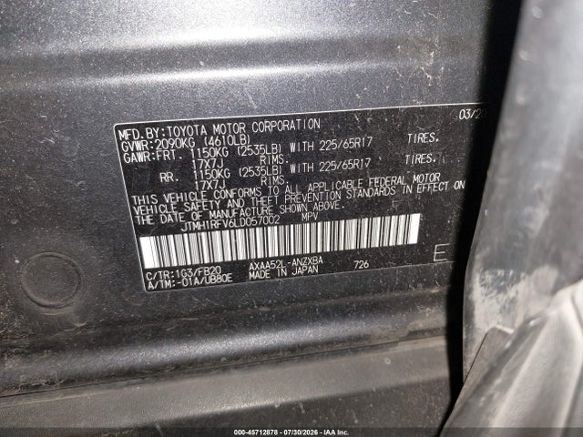 Toyota RAV4 LE 2020 JTMH1RFV6LD057002 Image 9