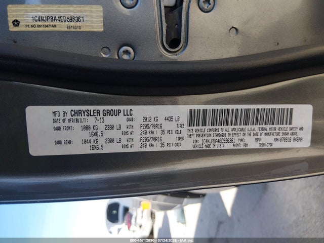 1C4NJPBA4ED596361 Jeep Patriot Sport
