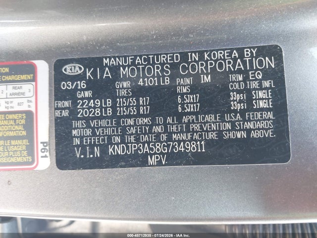 Продаж на аукціоні авто 2016 Kia Soul +, vin: KNDJP3A58G7349811, номер лоту: 45712935