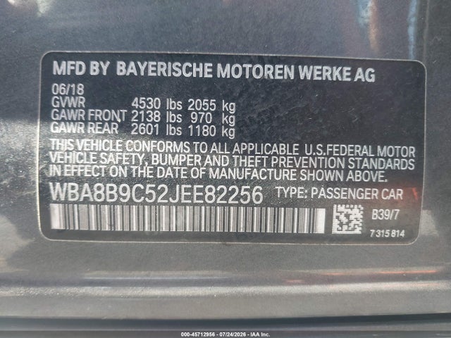 BMW 330I 2018 WBA8B9C52JEE82256 Image 9