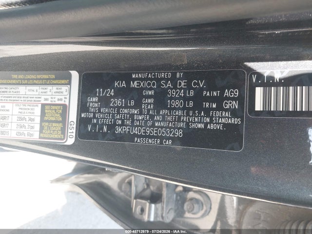 KIA K4 Ex 2025 3KPFU4DE9SE053298 Image 9