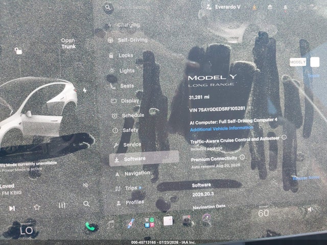 Продажа на аукционе авто 2024 Tesla Model Y Long Range Single Motor Rear-wheel Drive/rwd, vin: 7SAYGDED5RF105281, номер лота: 45713165