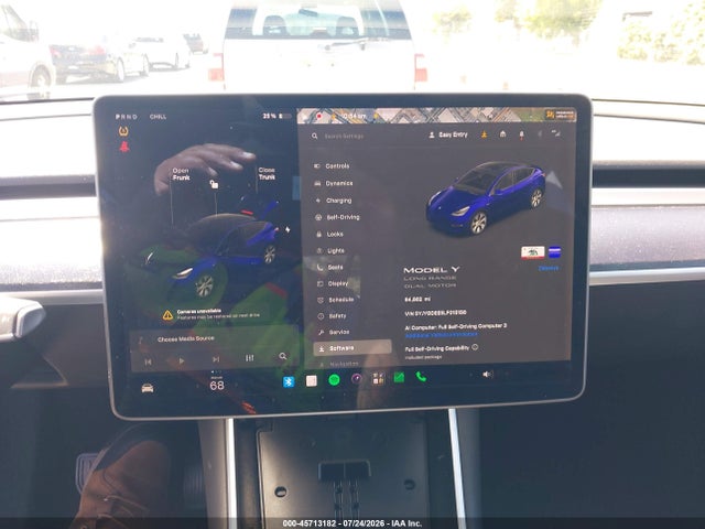 45713182 :رقم المزاد ، 5YJYGDEE5LF015156 vin ، 2020 Tesla Model Y Long Range Dual Motor All-wheel Drive مزاد بيع