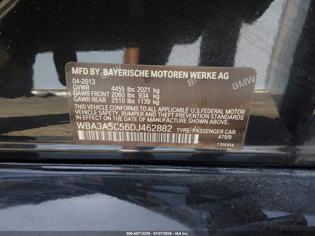Продаж на аукціоні авто 2013 Bmw 328i, vin: WBA3A5C56DJ462882, номер лоту: 45713220