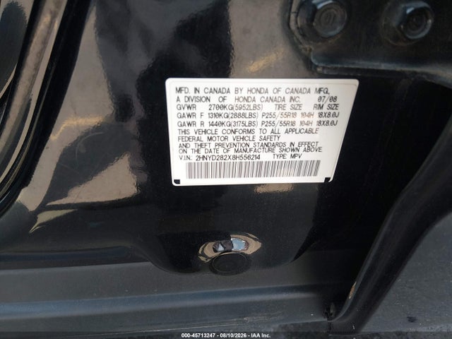 Aukcja sprzedaży 2008 Acura Mdx, vin: 2HNYD282X8H556214, numer aukcji: 45713247