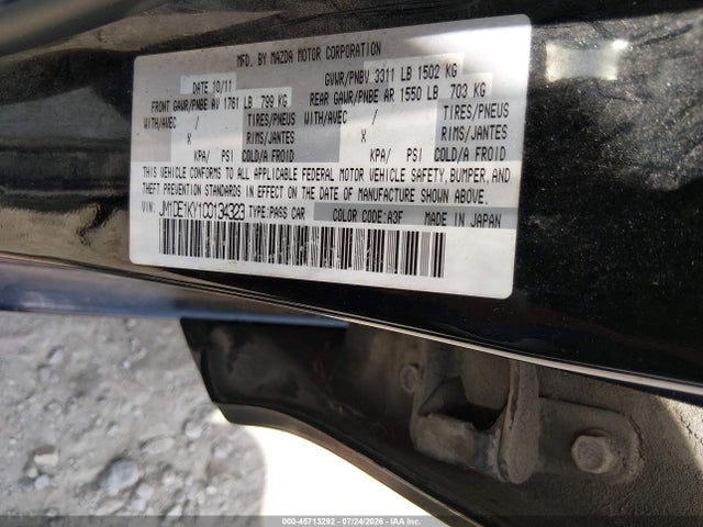 Продажа на аукционе авто 2012 Mazda Mazda2 Sport, vin: JM1DE1KY1C0134323, номер лота: 45713292