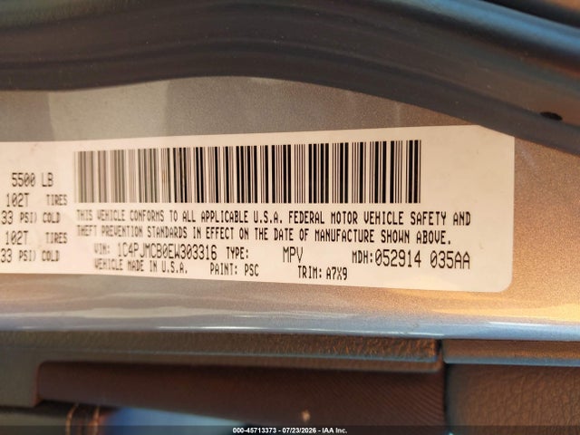Jeep Cherokee Latitude 2014 1C4PJMCB0EW303316 Image 9