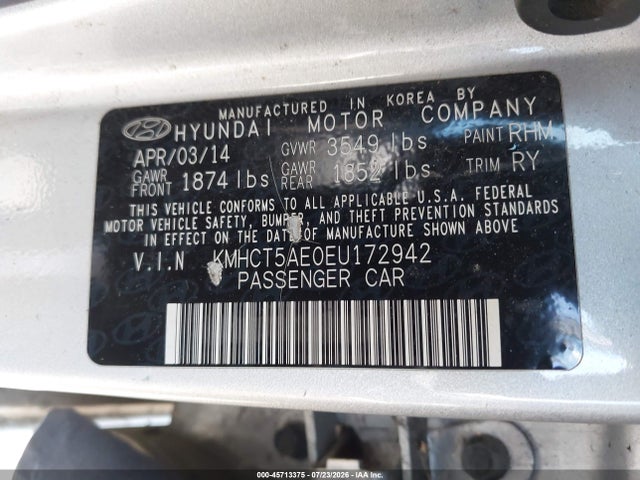 Hyundai ACCENT GS 2014 KMHCT5AE0EU172942 Image 12