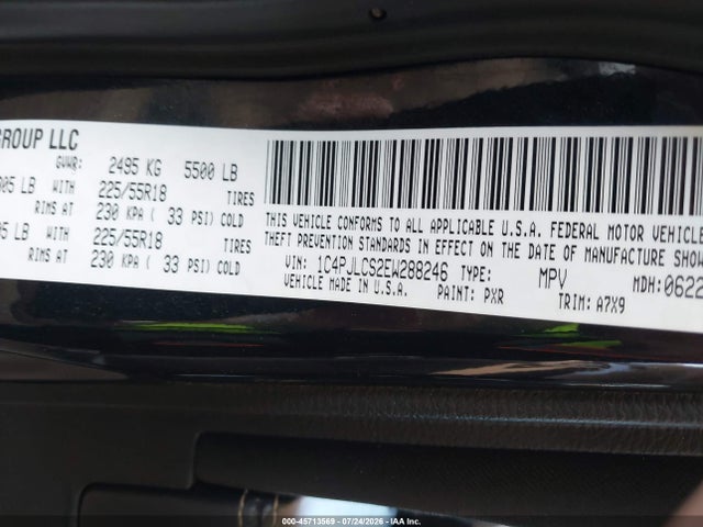 Jeep Cherokee Altitude 2014 1C4PJLCS2EW288246 Image 9