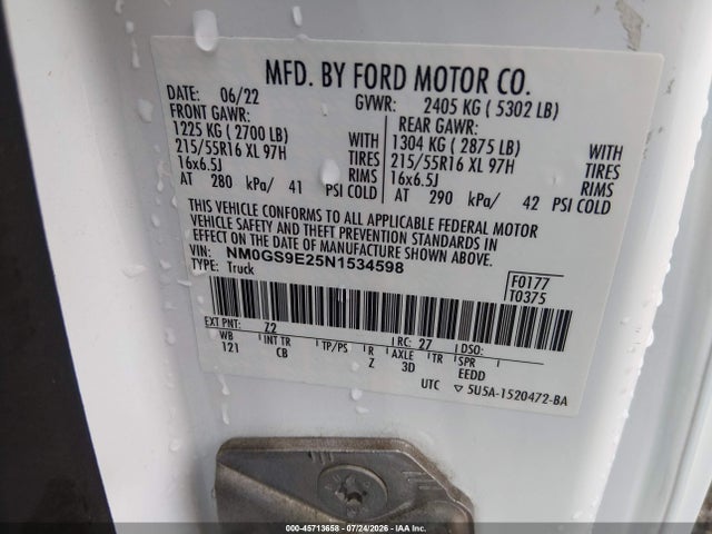 Ford Transit Connect Xl Passenger 2022 NM0GS9E25N1534598 Image 9