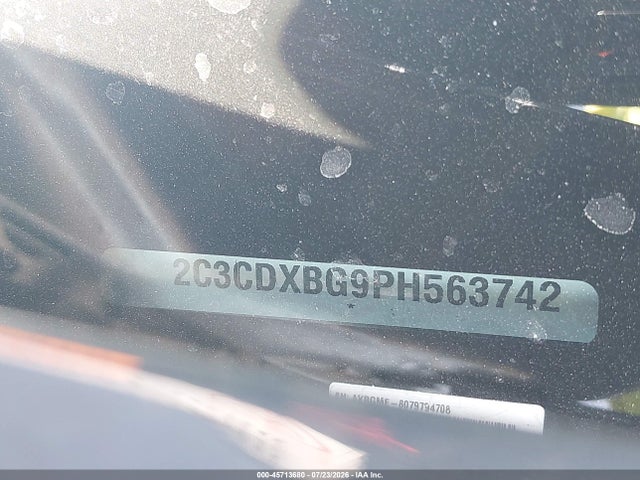 45713680 :رقم المزاد ، 2C3CDXBG9PH563742 vin ، 2023 Dodge Charger Sxt مزاد بيع