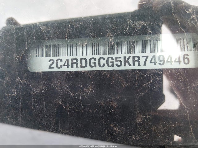 45713857 :رقم المزاد ، 2C4RDGCG5KR749446 vin ، 2019 Dodge Grand Caravan Sxt مزاد بيع