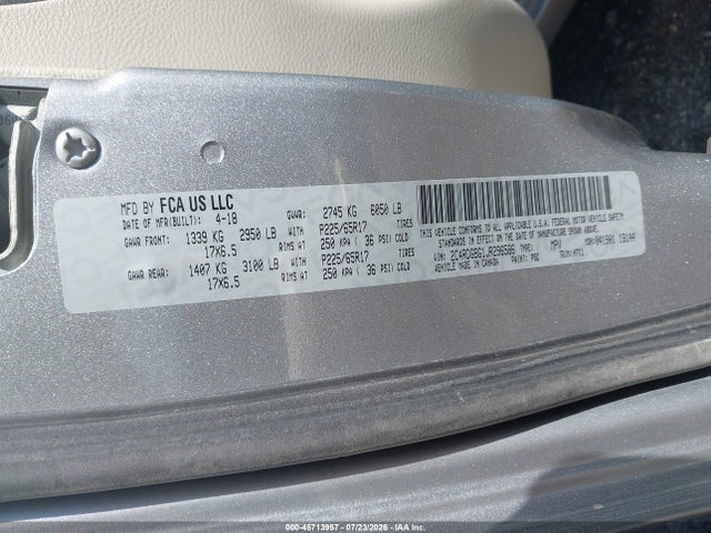 2018 Dodge Grand Caravan Se მანქანა იყიდება აუქციონზე, vin: 2C4RDGBG1JR296586, აუქციონის ნომერი: 45713957