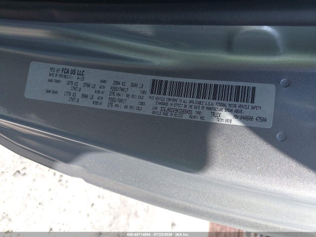 2019 Ram 1500 Classic მანქანა იყიდება აუქციონზე, vin: 3C6JR6DG9KG569455, აუქციონის ნომერი: 45714094