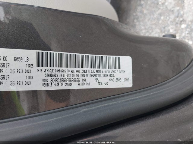 2C4RC1BG9FR628636 Chrysler Town &amp; Country Touring