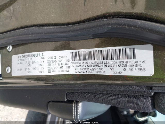2015 Jeep Cherokee Latitude მანქანა იყიდება აუქციონზე, vin: 1C4PJMCB0FW612947, აუქციონის ნომერი: 45714201