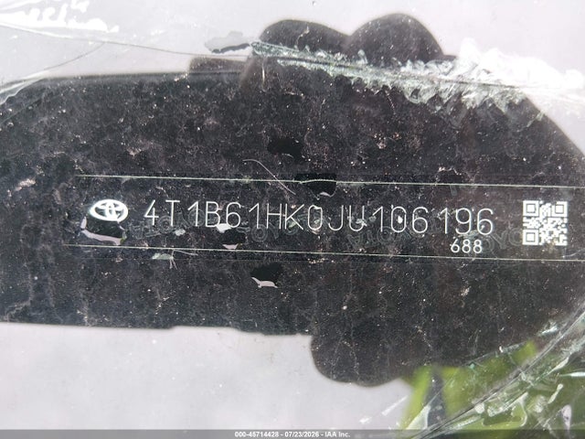 2018 Toyota Camry Xse მანქანა იყიდება აუქციონზე, vin: 4T1B61HK0JU106196, აუქციონის ნომერი: 45714428