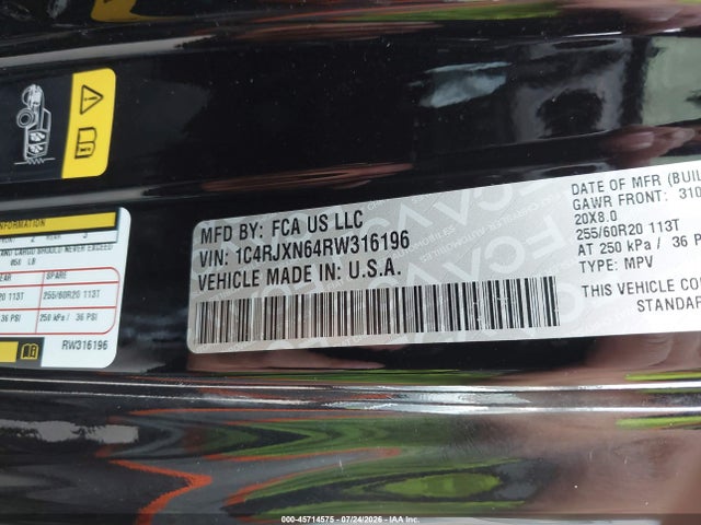 Продаж на аукціоні авто 2024 Jeep Wrangler 4xe Sport S 4xe, vin: 1C4RJXN64RW316196, номер лоту: 45714575
