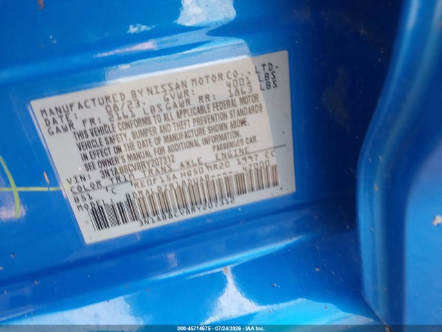 Продажа на аукционе авто 2024 Nissan Sentra Sv Xtronic Cvt, vin: 3N1AB8CV8RY207312, номер лота: 45714675