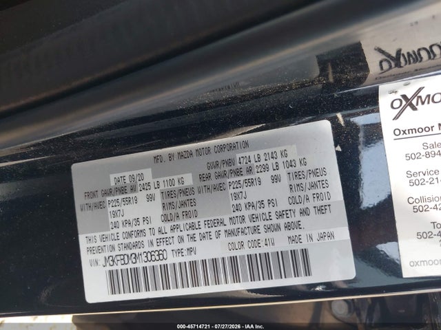 Aukcja sprzedaży 2021 Mazda Cx-5 Grand Touring, vin: JM3KFBDM3M1306360, numer aukcji: 45714721