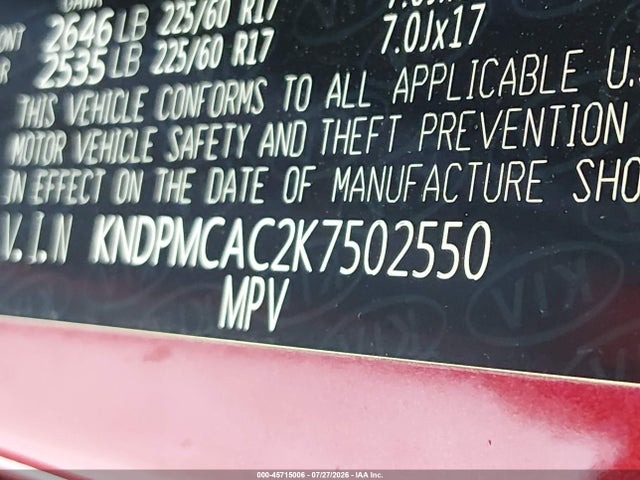 KIA Sportage Lx 2019 KNDPMCAC2K7502550 Image 9