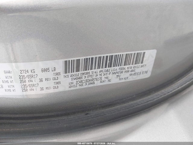 Aukcja sprzedaży 2017 Chrysler Pacifica Touring-l, vin: 2C4RC1BGXHR576176, numer aukcji: 45715079