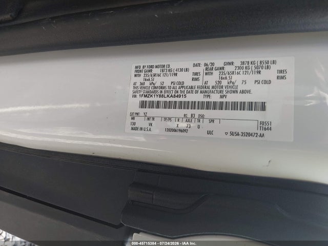 1FMZK1Y88LKA84915 Ford Transit-150 Passenger Van Xl