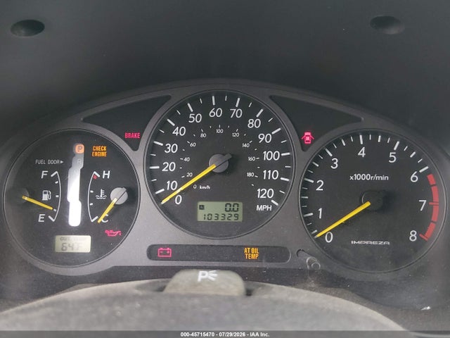 Продаж на аукціоні авто 2002 Subaru Impreza Outback Sport, vin: JF1GG68522H827652, номер лоту: 45715470