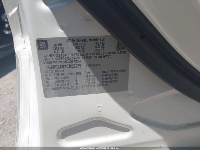 Aukcja sprzedaży 2012 Buick Enclave Leather, vin: 5GAKRCEDXCJ226929, numer aukcji: 45715621