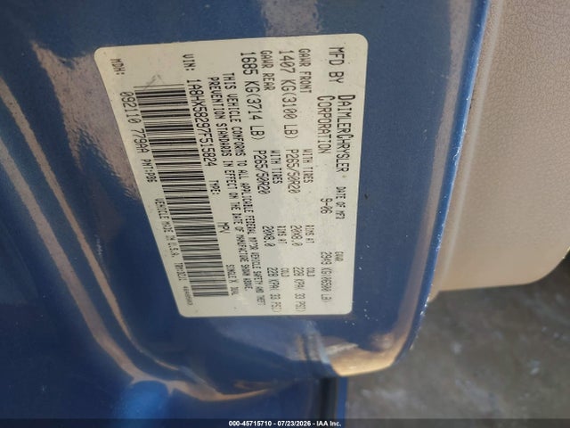 Aukcja sprzedaży 2007 Chrysler Aspen Limited, vin: 1A8HX58297F515824, numer aukcji: 45715710